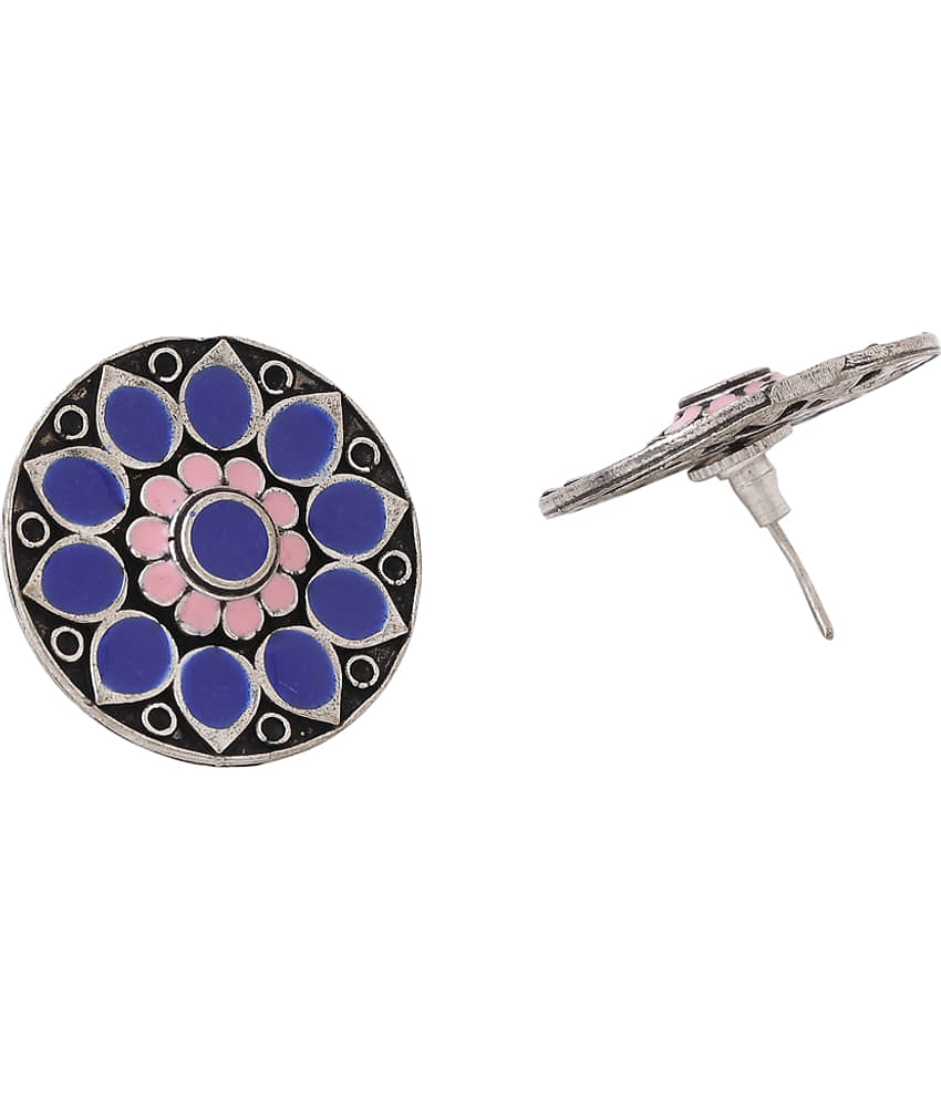 VIRAASI - Blue Stud Earrings ( Pack of 1 ) view 2