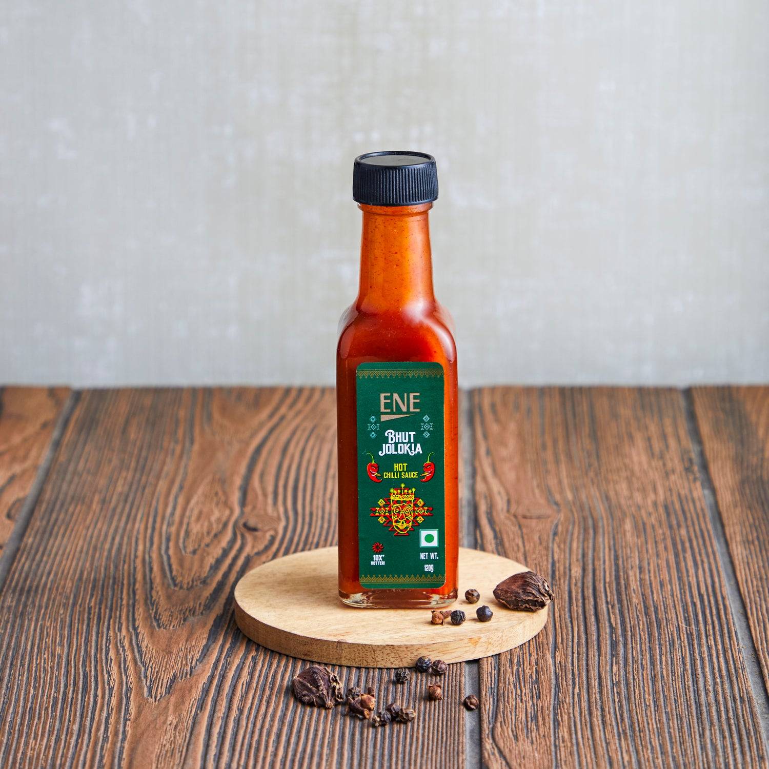 ENE Bhutjolokia Hot Chilli Sauce 120g