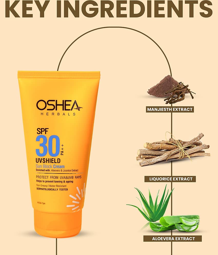Oshea Herbals SPF 30 PA ++ UV SHIELD SUN BLOCK CREAM120Grams view 2