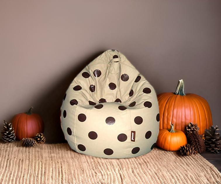 Zolo Printed XXL Bean Bag Cover Only - Without Filling - Spotty (Fawn) view 2