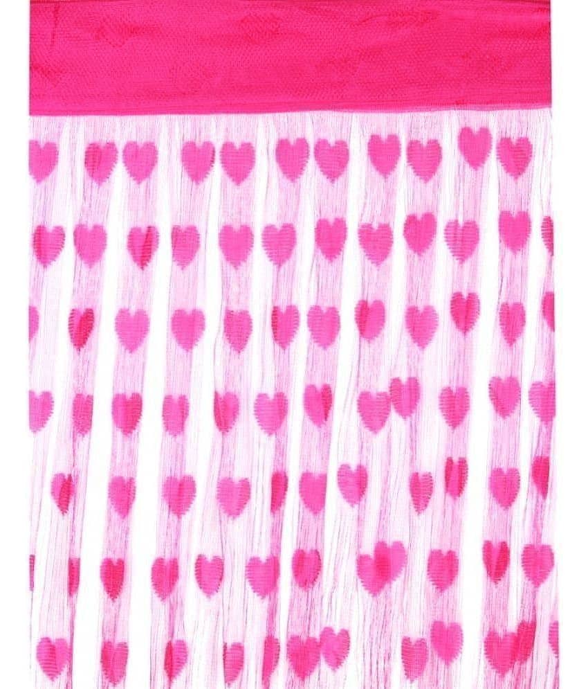 Handloomwala Abstract Transparent Rod Pocket Curtain 7 ft ( Pack of 1 ) - Light Blue view 2