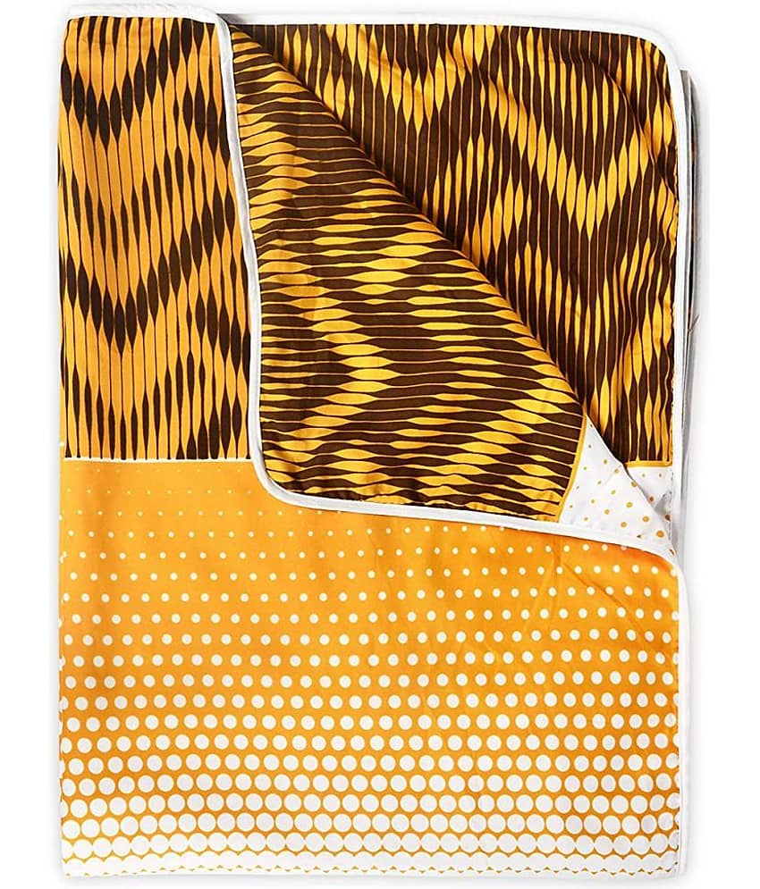 DIVINE CASA Single Polyester Orange Abstract Dohar view 2