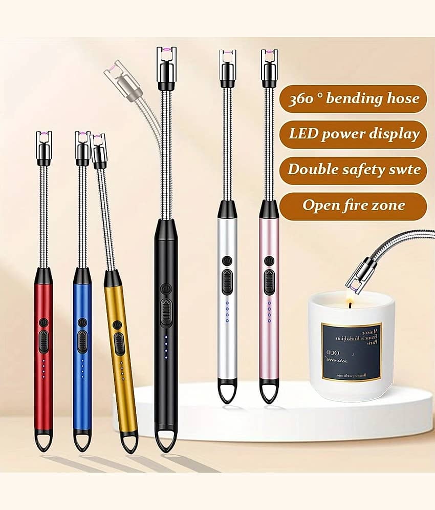 Gatih USB Rechargeable Electric Gas Lighter for Kitchen Gas Stove, 360 Flexible Neck, Flameless Windproof Lighter (Pack of 1) view 2