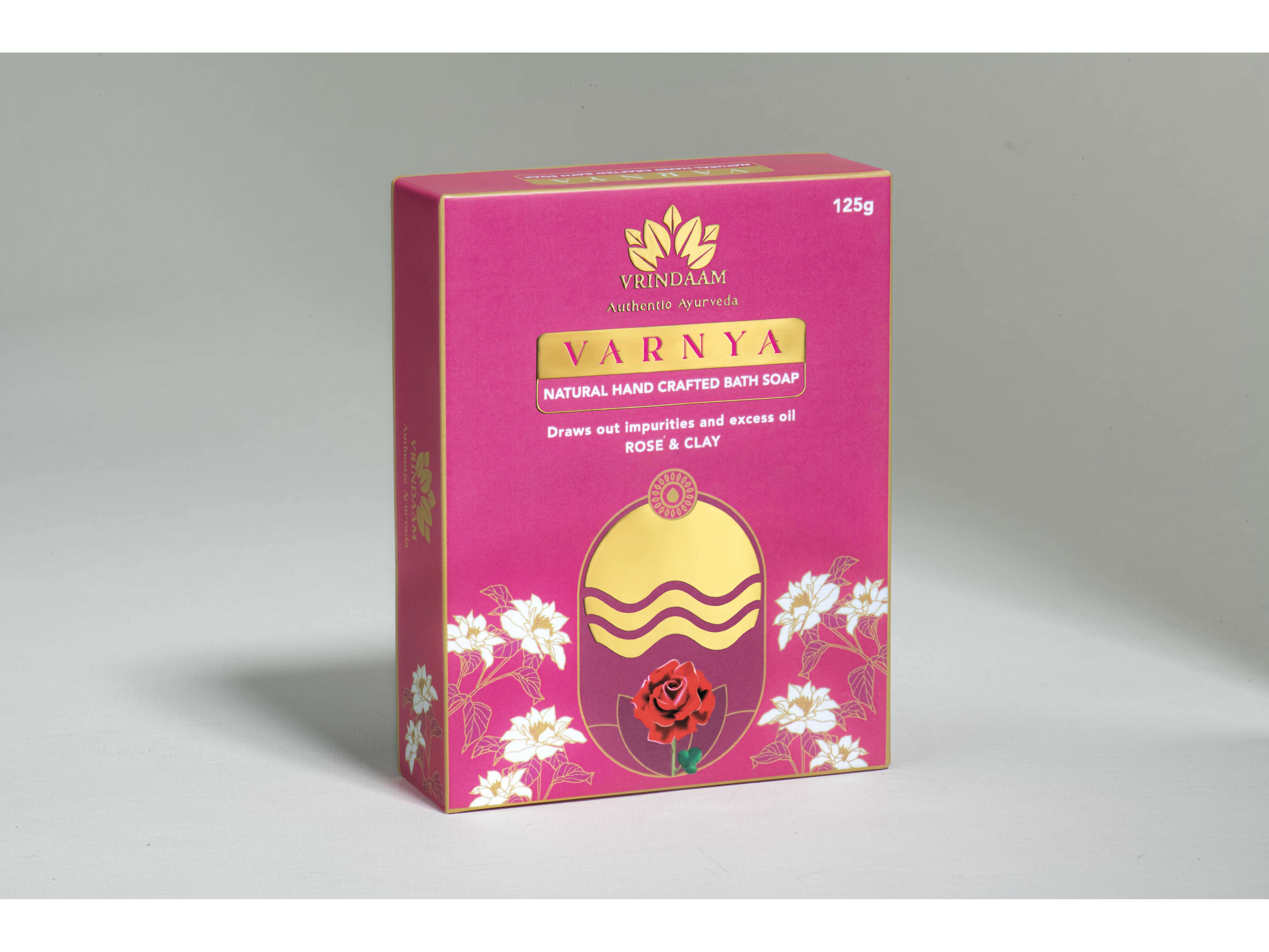 Varanya Rose & Clay Soap 125 gm. view 2