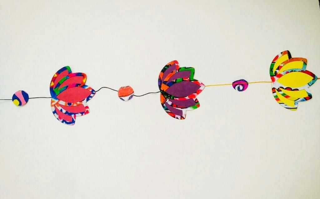 COLORFUL LOTUS SHAPED BUNTING view 2