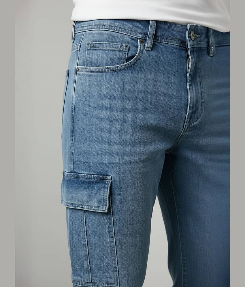 plounge Clean Look Men's Jeans - Blue ( Pack of 1 ) view 2