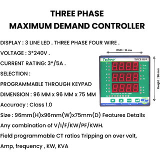 TECHNO THREE PHASE DEMAND CONTROLLER - 5 A - TMCB 049 view 2