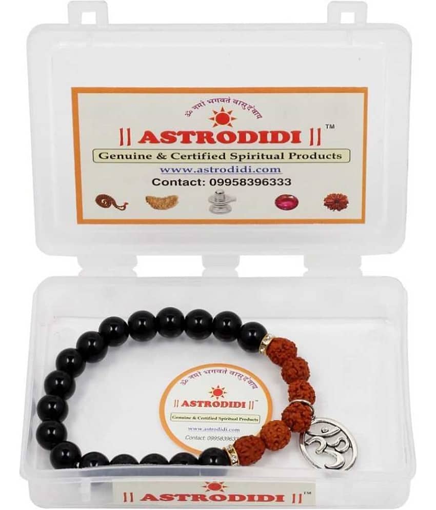 Astrodidi Rudraksha And Black Onyx Combination Bracelet view 2