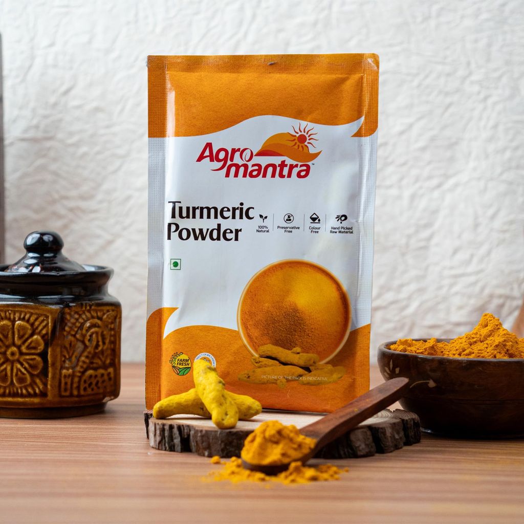 Agro Mantra Turmeric Powder 200g | Without Preservatives & Artificial Colour | Hand-Picked Natural Sources | Vibrant Golden Hue | Essential Indian Spice for Curries, Biryanis & Marinades view 2