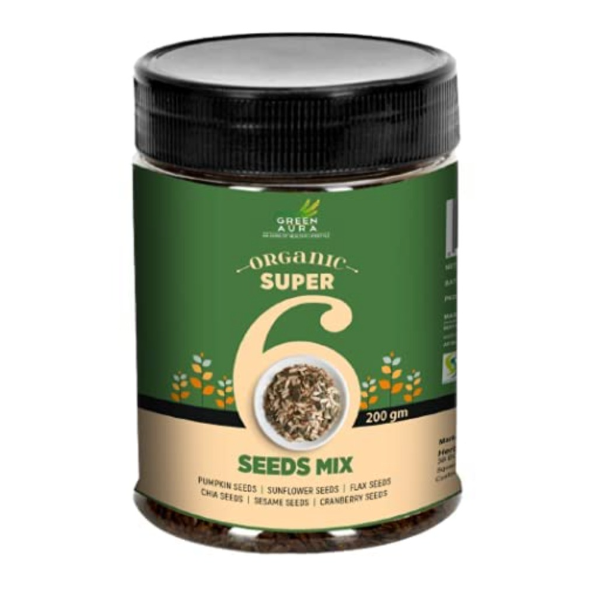 Green Aura® mixture of chia seed, pumpkin, sunflower, flax, cranberry, sesame seed - 200 gm