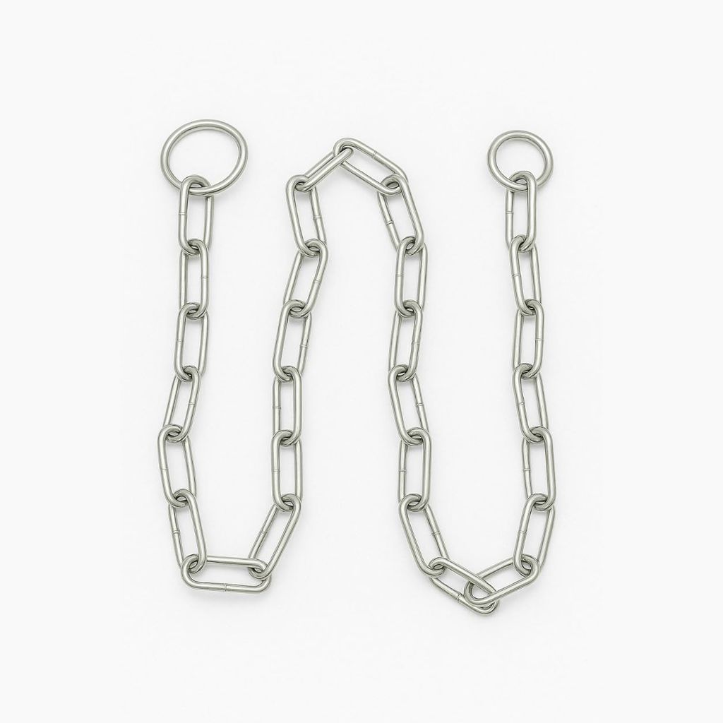 Chain for Locking Gate (3 Feet) � Heavy Duty Stainless Steel Lock Chain � 4 mm Thick x 92 cm Long � Silver Polished Finish � Ideal for Doors, Gates, Bikes and Luggage Security view 2