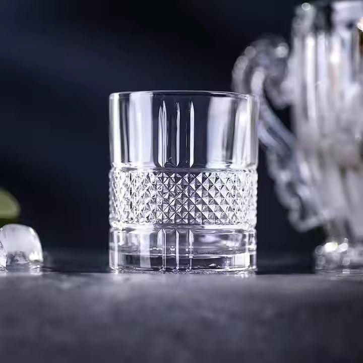 Whiskey Glasses Transparent Tumblers, Perfect for Scotch, Bourbon, Wine, Cocktails (Set of 6; 310 ml) view 2