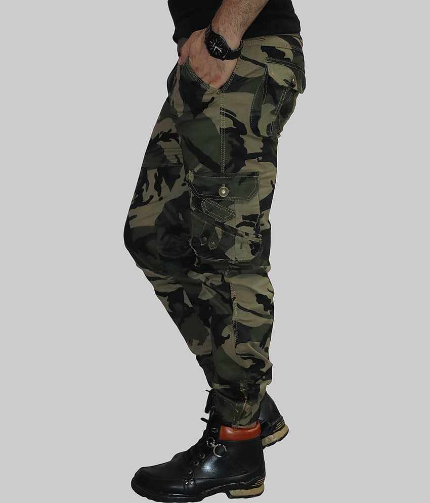 Urban Legends Regular Flat Men's Cargos - GREEN ( Pack of 1 ) view 2