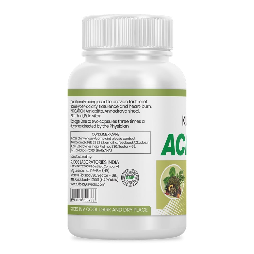 Kudos Ayurveda Acidos Capsules 60-Caps. view 2