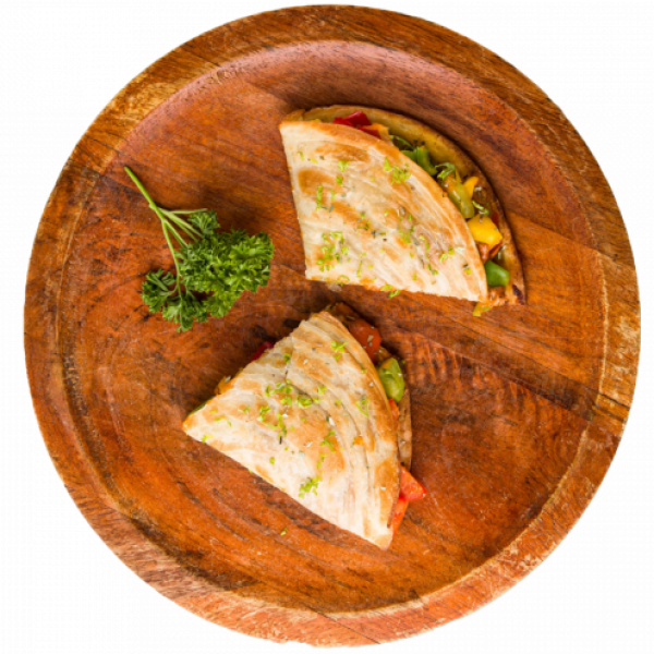 Paneer butter masala & red paprika taco
