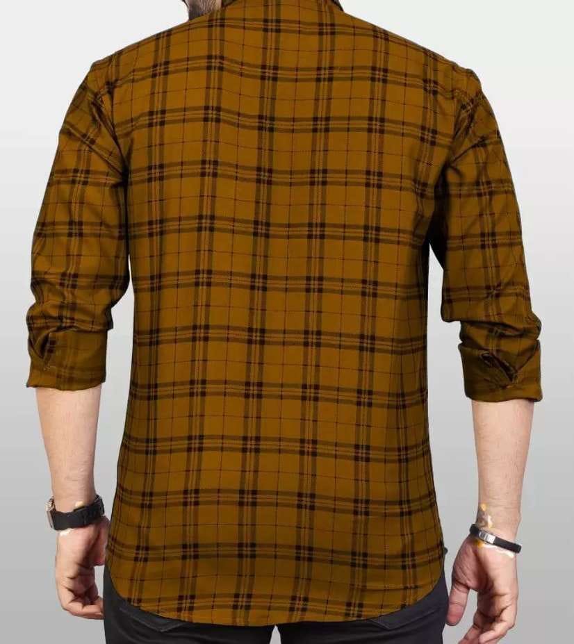 Men’s Blue Checkered Casual Shirt | Slim Fit Cotton Shirt for Men | Full Sleeve Stylish Check Shirt for Daily Wear view 2
