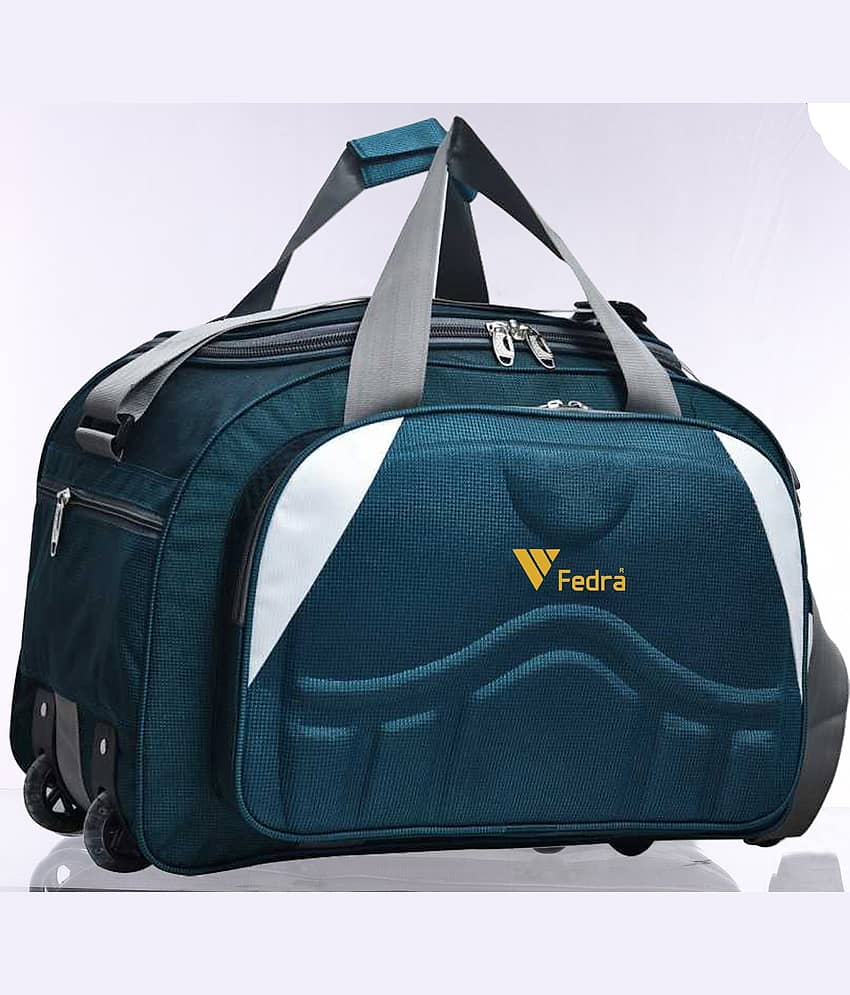 FEDRA - 40 Ltrs Blue Polyester Duffle Bag view 2