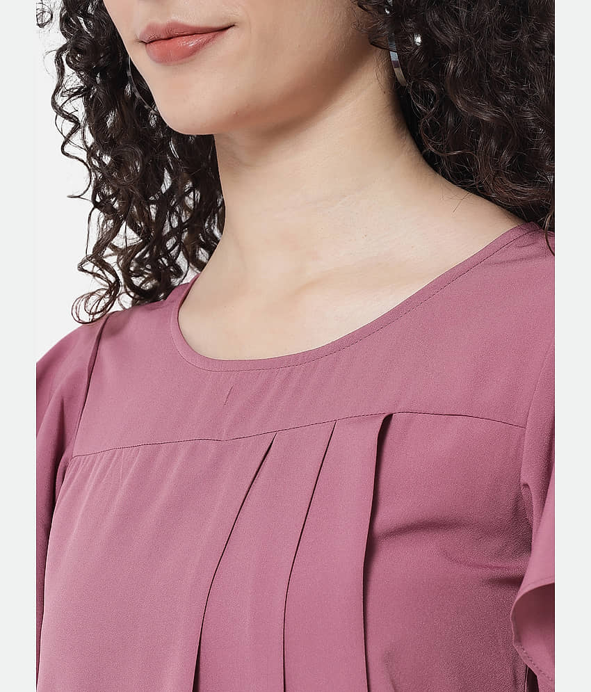 ALL WAYS YOU Women's Polyester Asymmetrical Top ( Pink ) view 2