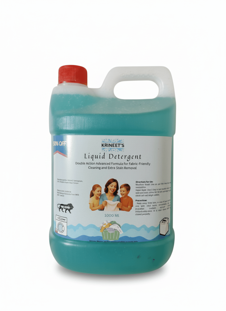 KRINEET'S Double Action Advanced Fabric-Friendly Liquid Detergent - 1000ml view 2