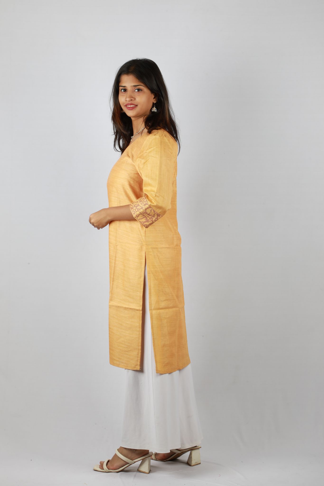 The Rashmi Shikha Yellow Occur Women Long Kurti view 2