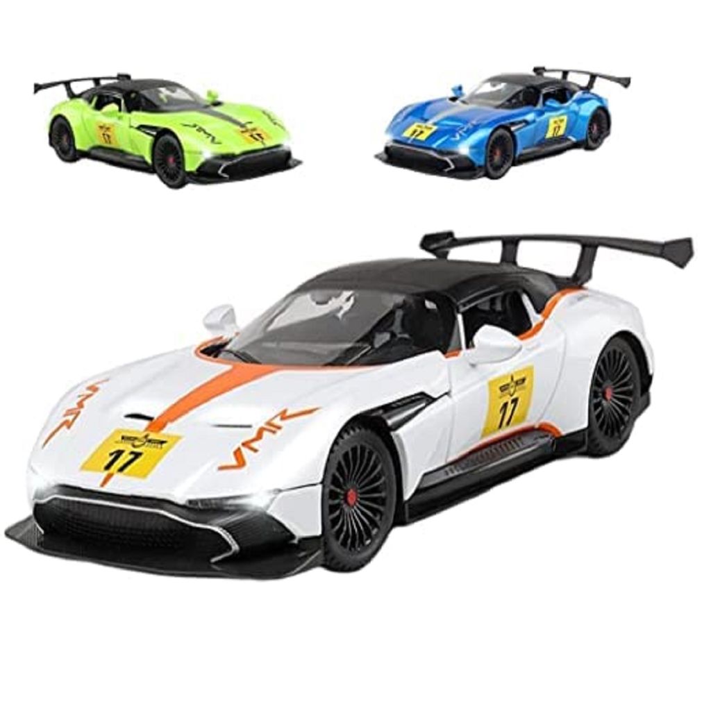 KTRS ENTERPRISE Aston Martin 1:22 Die-Cast Metal Car with Sport car Openable Doors Light and Sound,Pull Back Function Indoor Outdoor Toy Kids (Multicolor) (New Version) view 2