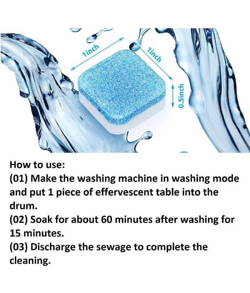 DHSMART Blue Home and Kitchen All Purpose Cleaner Tablets Descaling drum cleaning Machine Cleaner tablet 172 g Pack of 10 view 2