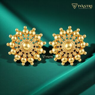 Vivastri Premium Gold Plated Alloy Stud Earrings Combo for Women & Girls Pack of 4 view 2