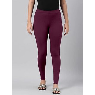 SHE PURE LUXURY WEAR Ankle Length Ethnic Wear Legging (Maroon, Solid) view 2