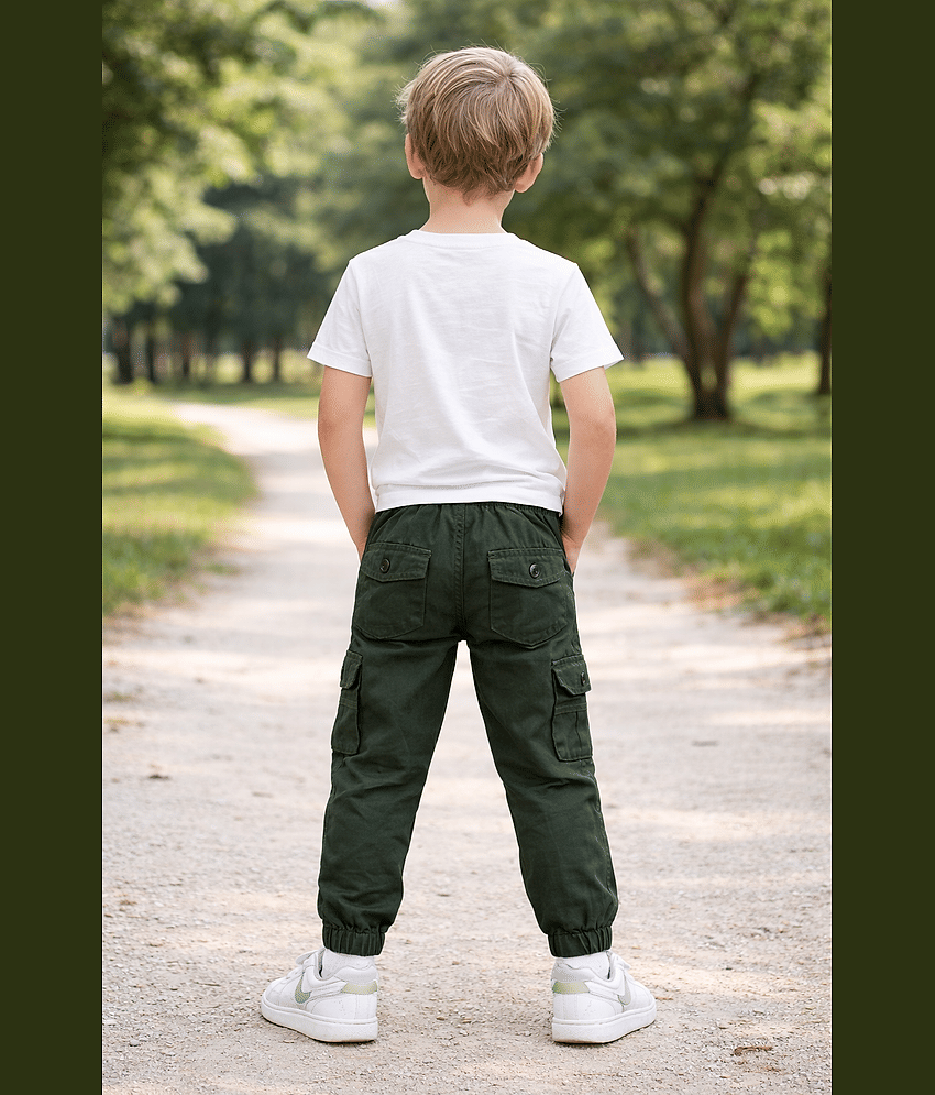 ICONIC ME Pack of 1 Boys Cotton Blend Jeans ( Green ) view 2