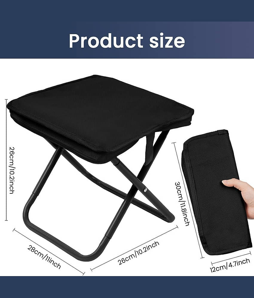 QUALIS Portable Folding Camping Stool – Lightweight, Heavy-Duty, Compact Travel Chair for Outdoor Activities view 2
