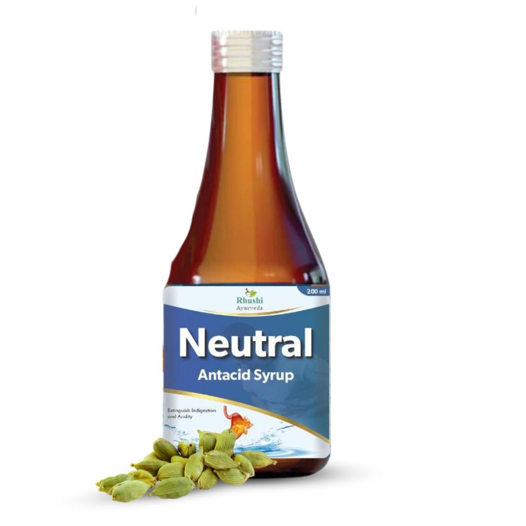 Rhushi Ayurved Neutral Antacid Syrup: Quick relief for Indigestion and Heartburn view 2