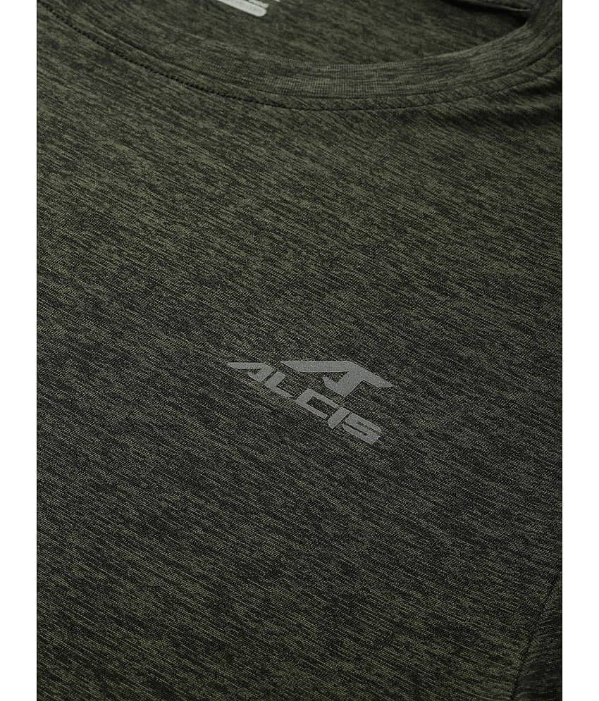 Alcis - Green Polyester Regular Fit Men's Sports T-Shirt ( Pack of 1 ) view 2