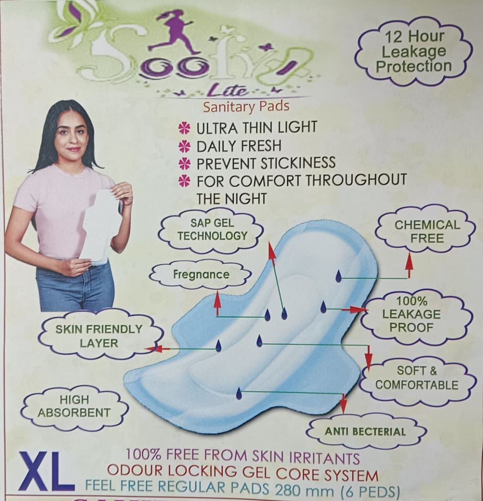 Soofy Lite XL Sanitary Pad with Gel Core System view 2