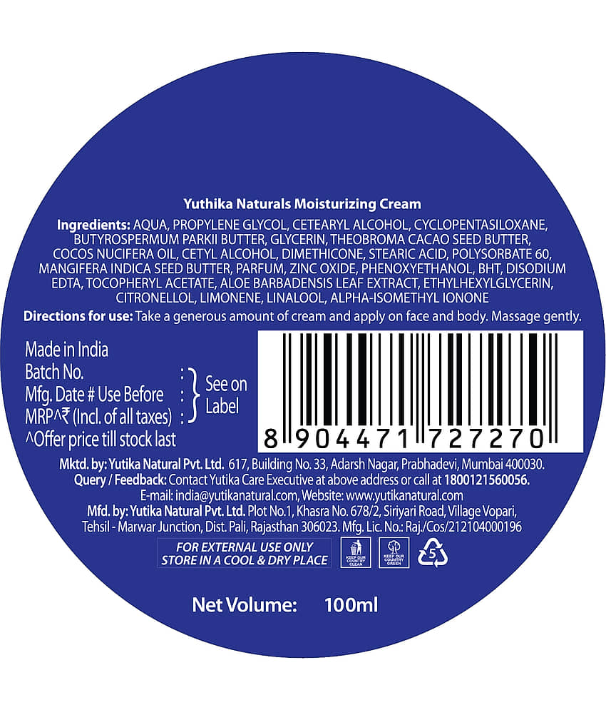 Yuthika Intense Winter Care Cream 100ml, Non Greasy Daily Moisturizing Cream for Dry to Very Dry Skin, Face Moisturizer view 2
