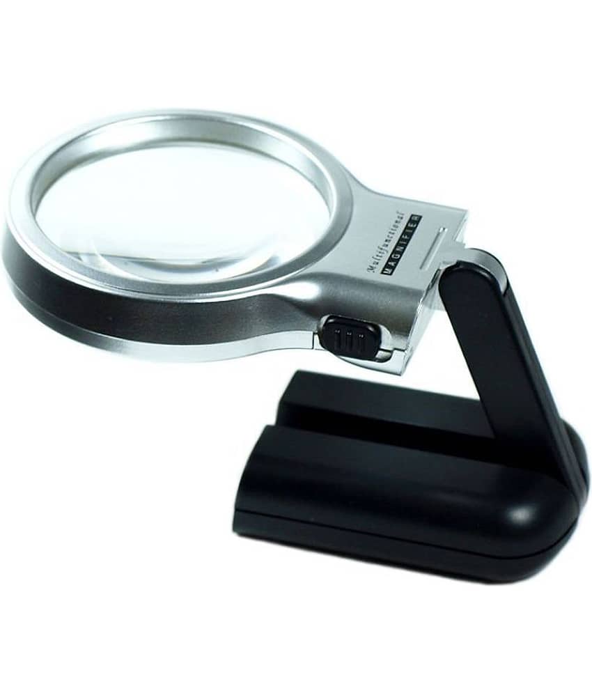 KP2® Multifunctional 3-In-1 Hand-Held Folding Lighted High-Powered Magnifier Glass With 3X Zoom & 2 LED Lights view 2