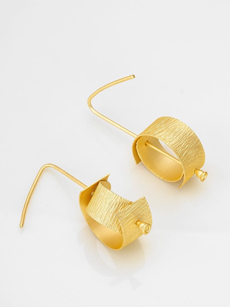 Morison Golden Feather Earrings A Touch of Nature's Beauty view 2