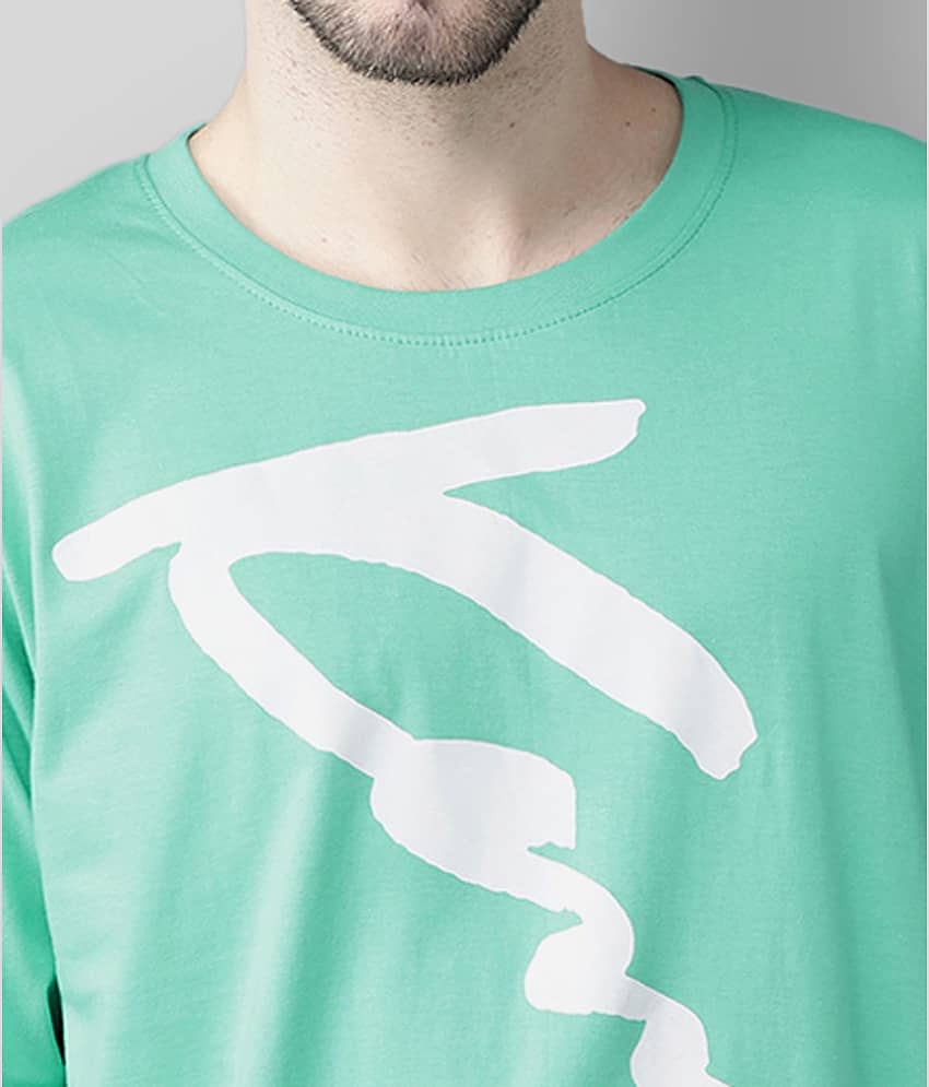 The Dry State - Green Cotton Regular Fit Men's T-Shirt ( Pack of 1 ) view 2
