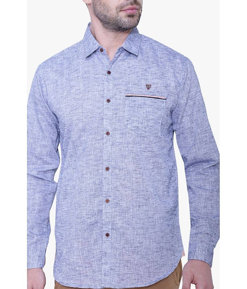 Kuons Avenue - Grey Linen Slim Fit Men's Casual Shirt ( Pack of 1 ) view 2