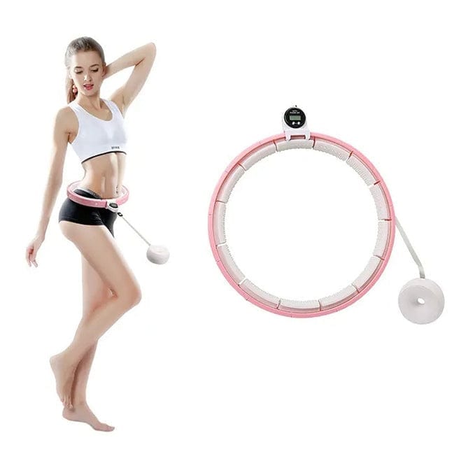 FITNESS ADJUSTABLE DETACHABLE FITNESS HULA HOOP RING SMART ROUND COUNT & WEIGHT LOSS GYM EQUIPMENT EXERCISE SMART HULA HOOPS