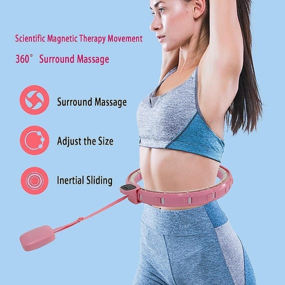 FITNESS ADJUSTABLE DETACHABLE FITNESS HULA HOOP RING SMART ROUND COUNT & WEIGHT LOSS GYM EQUIPMENT EXERCISE SMART HULA HOOPS view 2