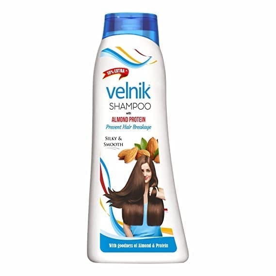 Velnik Natural Shine Hair Shampoo with Goodness of Almond Prevent Hair Breakage For Silky Smoothing and Dry Hair - pack of 3 (88ml) view 2