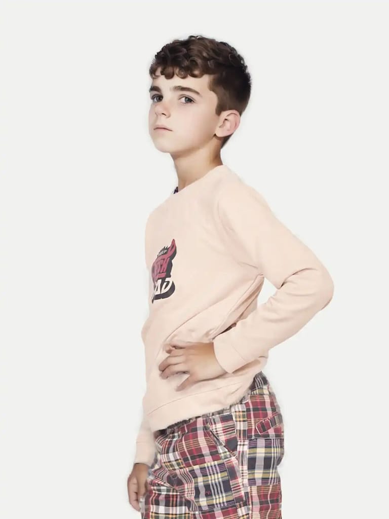 Teen Boys Beige graphic printed T-Shirt view 2