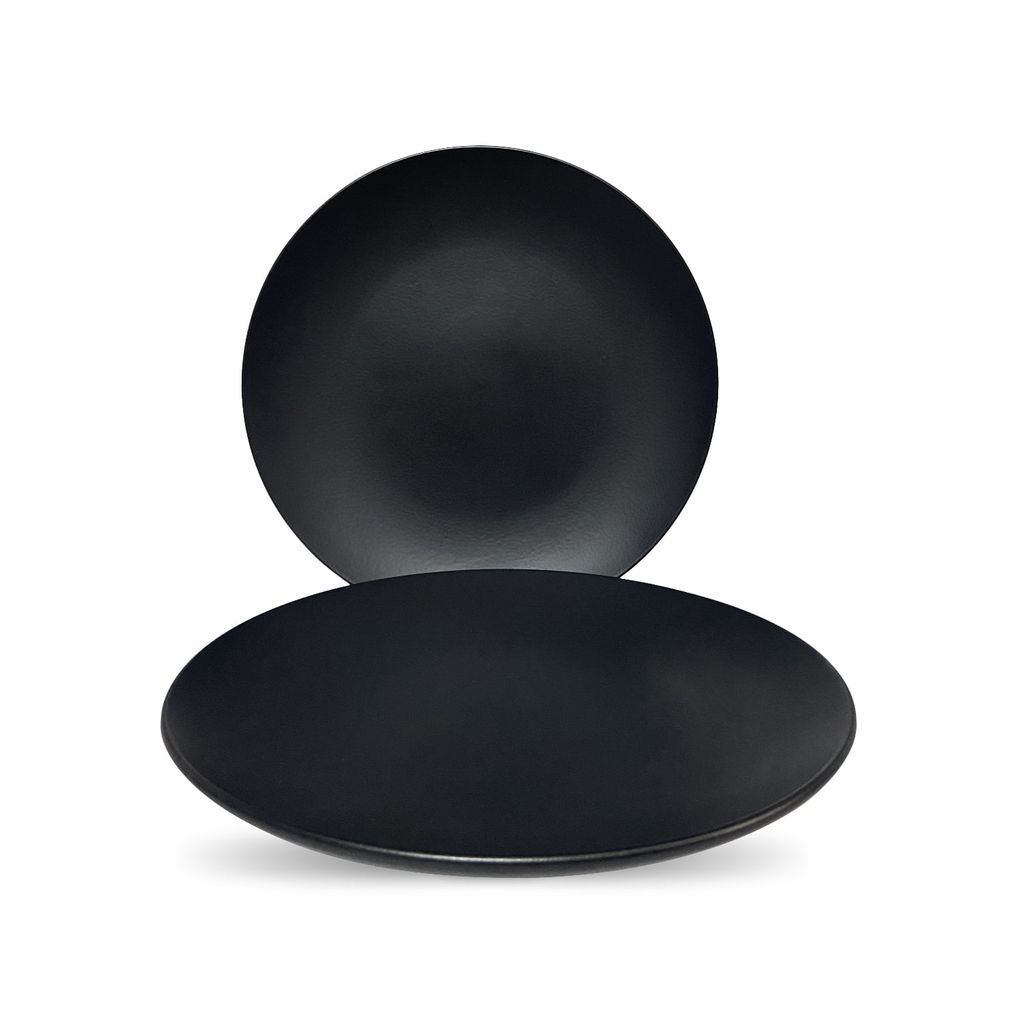 Ceramic Dining Chic Matte Black Ceramic 10.2Inchs Dinner Plates Set of 4 view 2