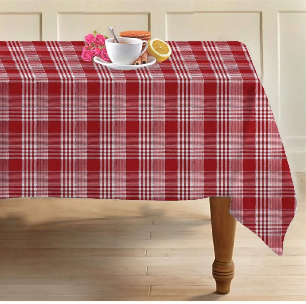 AIRWILL 100% Cotton 2 Seater Table Cover (Pack of 1)