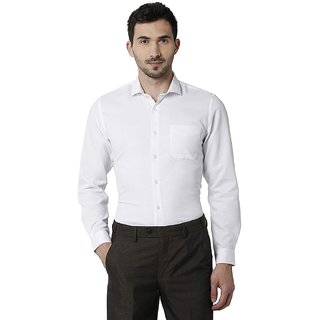 DHAGA DESIGNS Regular Fit Solid White Cotton Shirt view 2