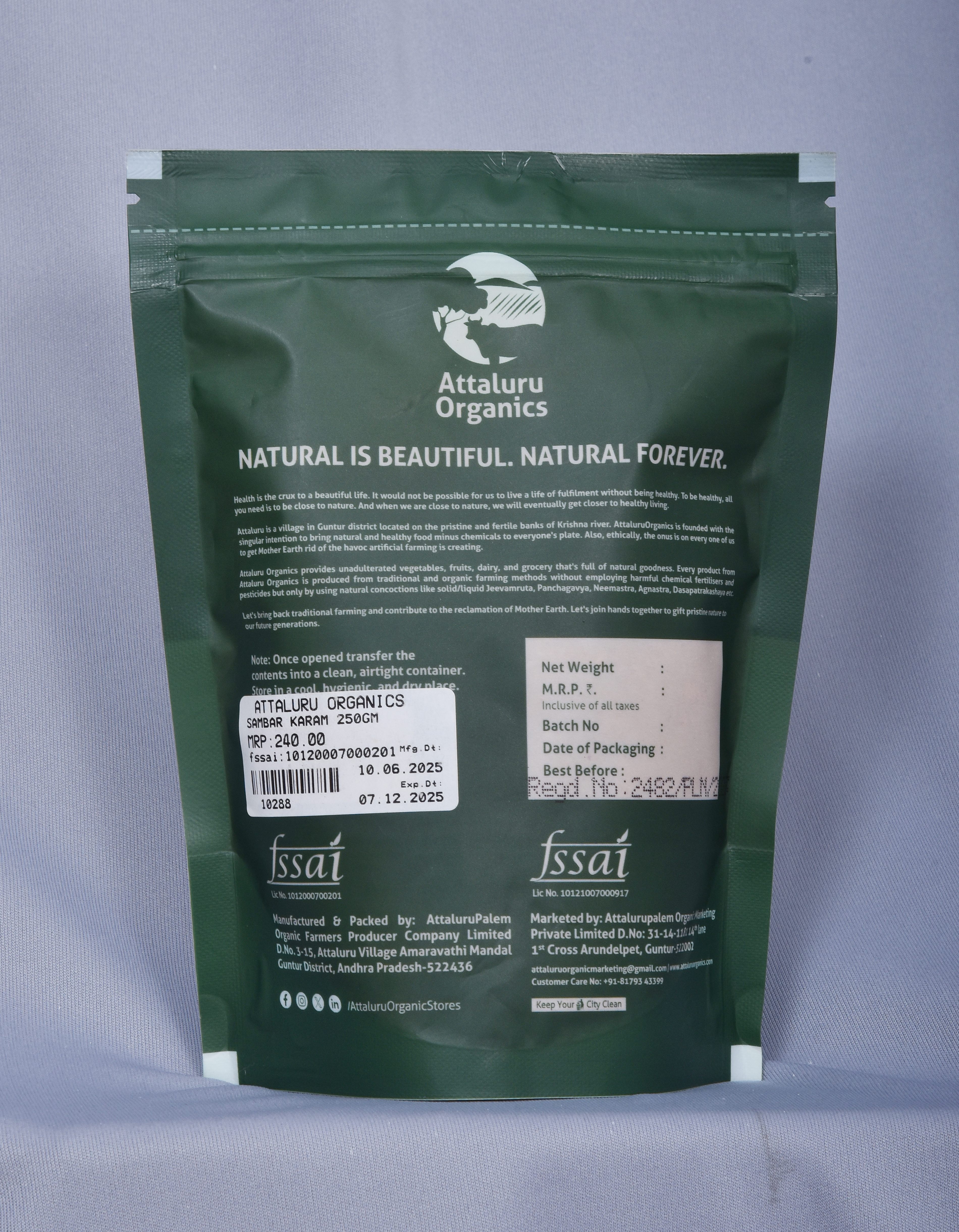Attaluru Organics Sambar Powder view 2