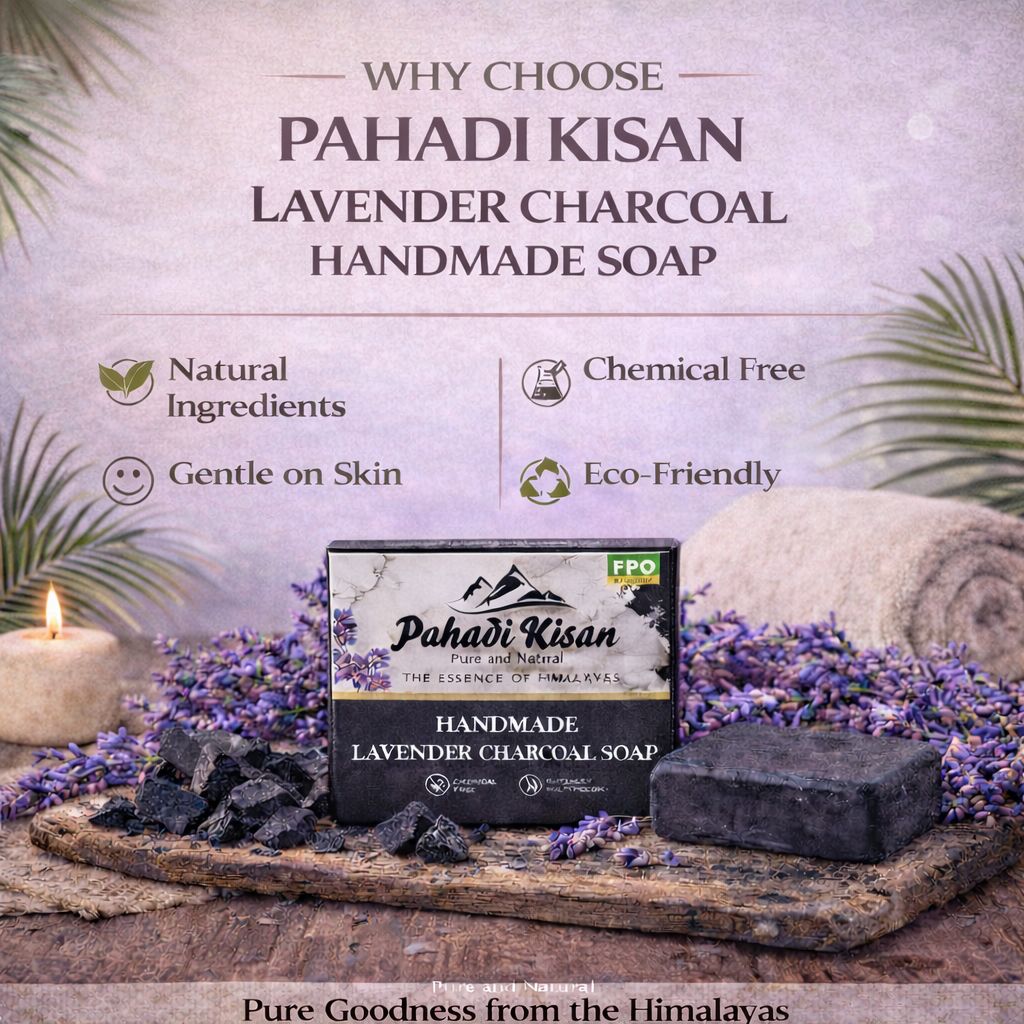 Lavender Charcoal Soap 100 gm view 2