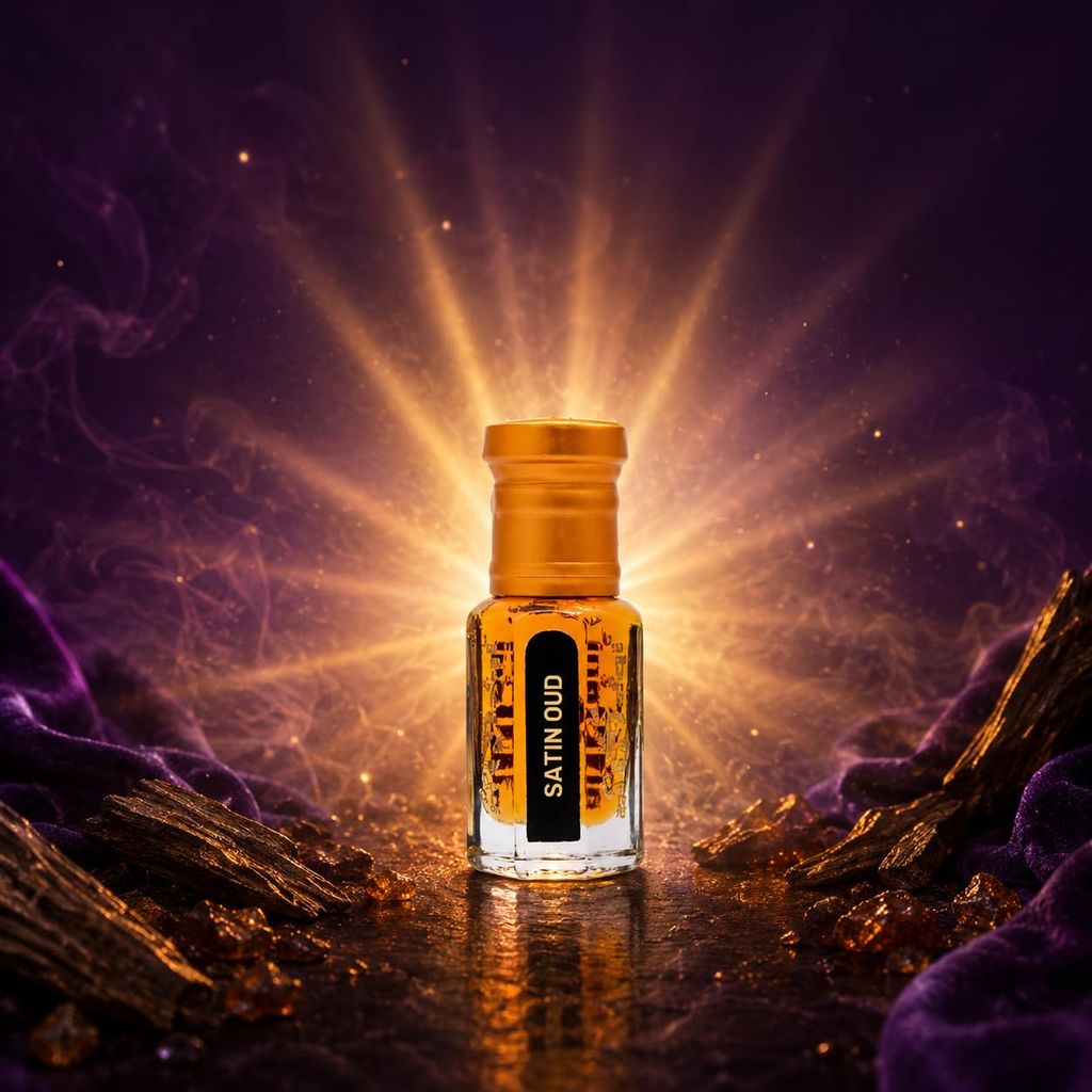 alnaqi fragrances Oud Satin Mood Attar Perfume Oil | Unisex, Alcohol-Free Roll-On | Long-Lasting Arabian Attar with Oud, Rose & Vanilla | Concentrated Strong Arabic Fragrance, Perfume for Men view 2