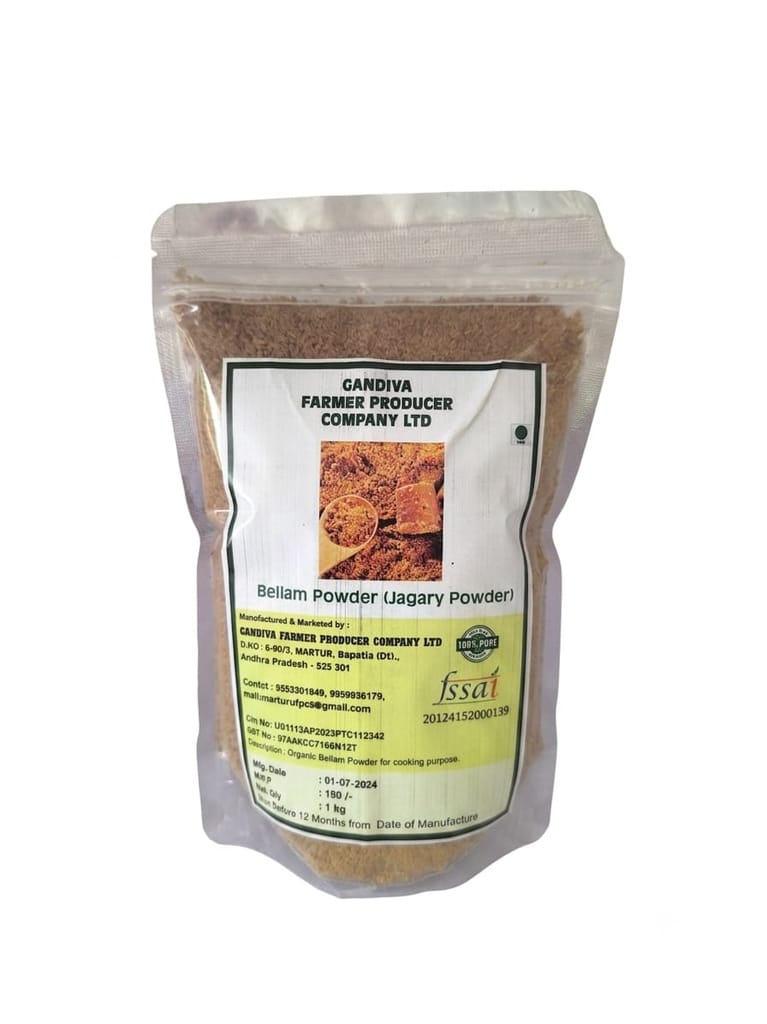 Organic Bellam Powder (Jaggery Powder) 1kg
