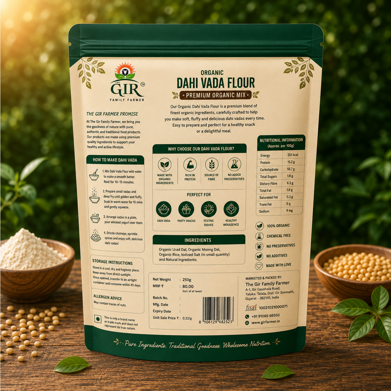 Organic Dahi Vada Flour - Premium Organic Mix view 2